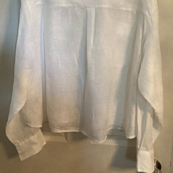 GAP Cropped White Linen Shirt - NWT - Picture 7 of 8